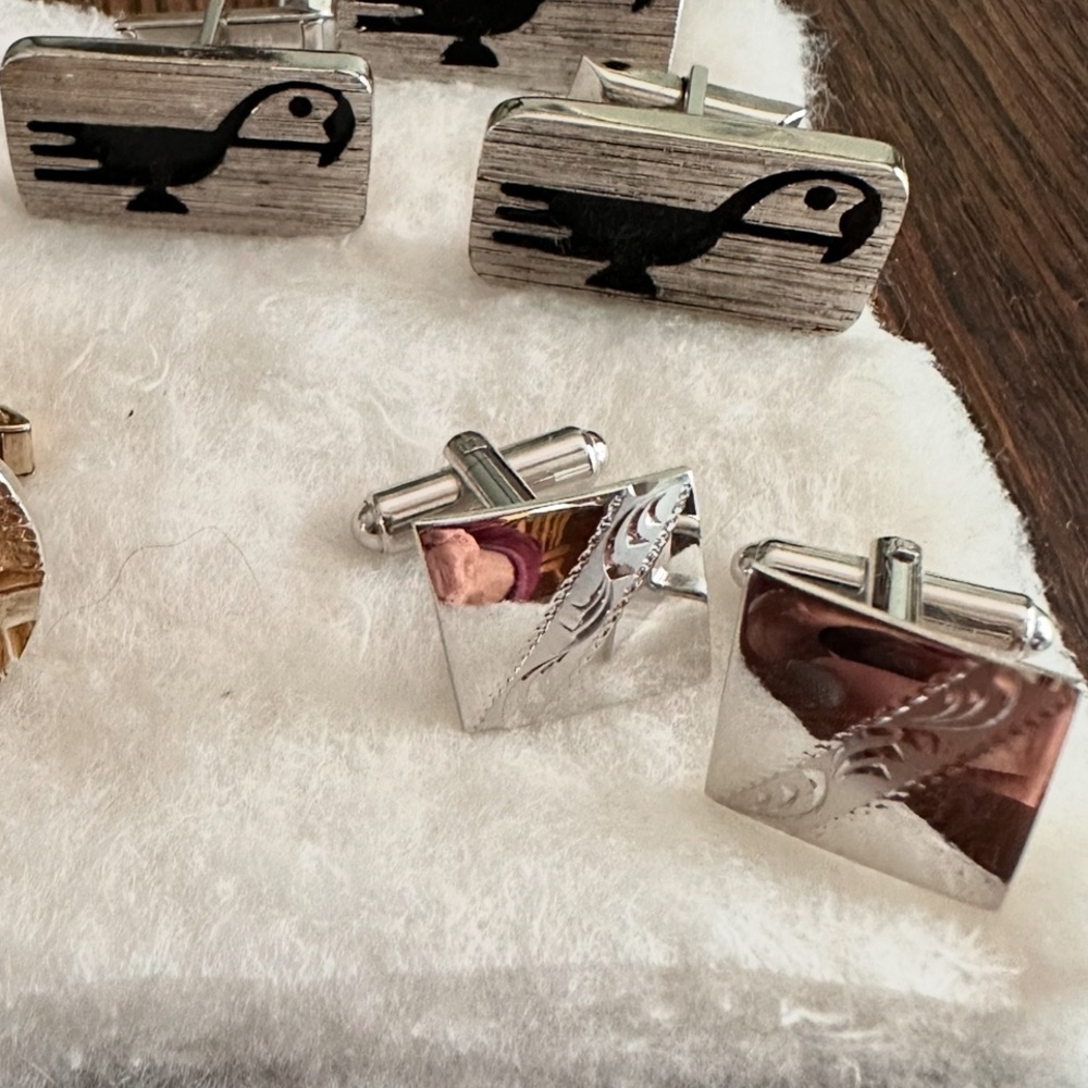 Elegant Mixed Design Cufflinks Set